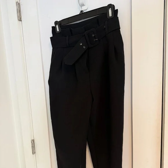 Topshop Pants Jumpsuits Black Topshop Paperbag Trousers